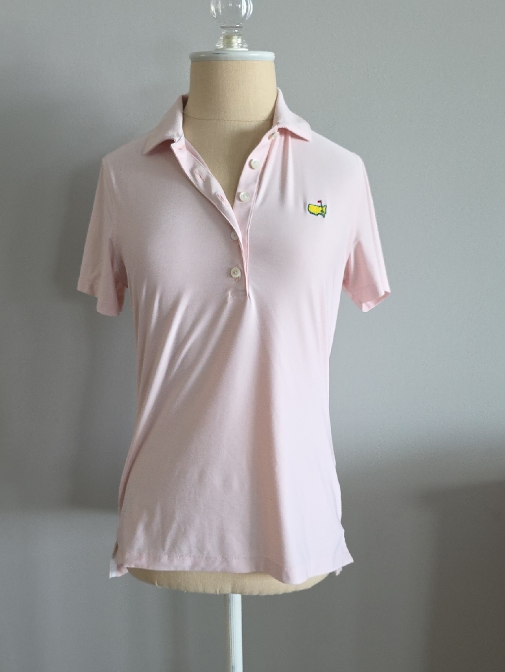 Masters Magnolia Lane Tech Light Pink Short Sleeve Polo